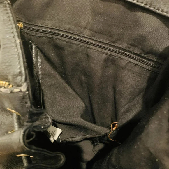 ALDO Black Faux Leather Backpack Book Bag - Picture 9 of 12